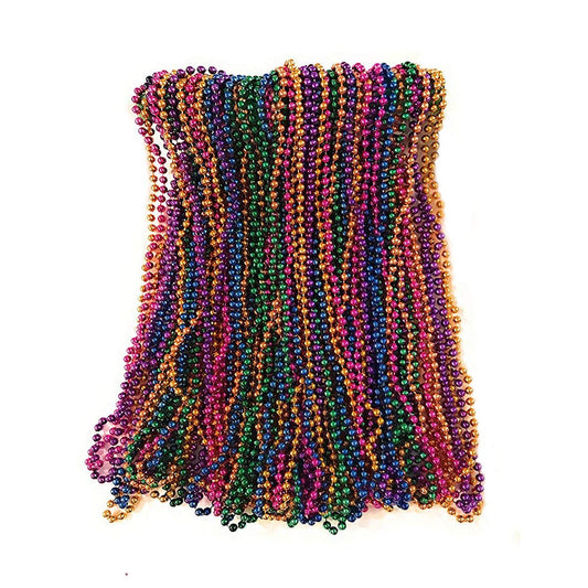 Mardi Gras Beads 33 inch 7mm, 6 Dozen, 72 Necklaces