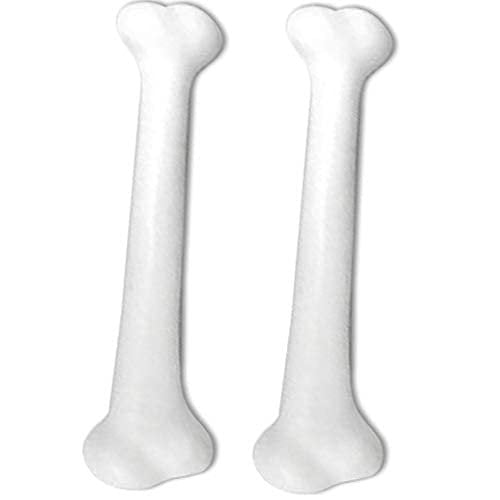 Jumbo Plastic Human Bone 2 Pack | Halloween Props Fake Bones for Cavewoman and Caveman Accessories | White Bones Suitable for Flintstones Costumes, Prehistoric Women and Men Costumes