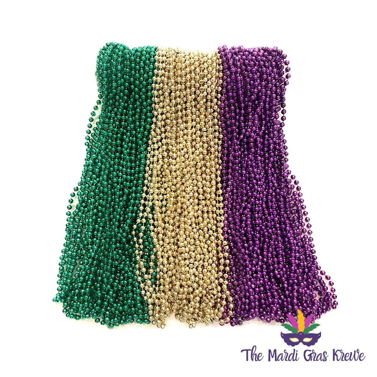 Mardi Gras Beads 33 inch 7mm, 6 Dozen, 72 Necklaces