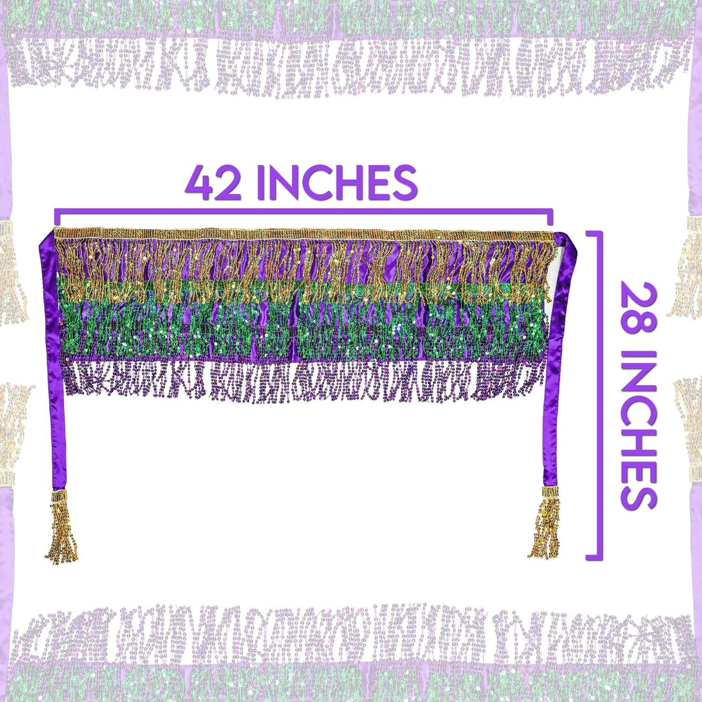 Mardi Gras Outfit for Women Sequin Skirt, Purple Green & Gold Sequin Skirt