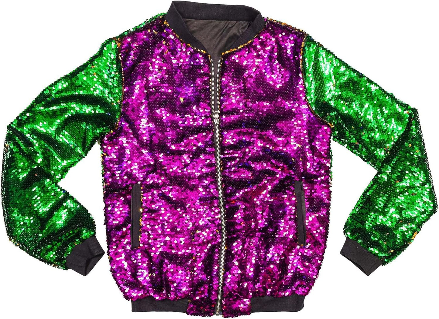 Reversible Mardi Gras Sequin Jacket for Women & Kids, Mardi Gras Outfit