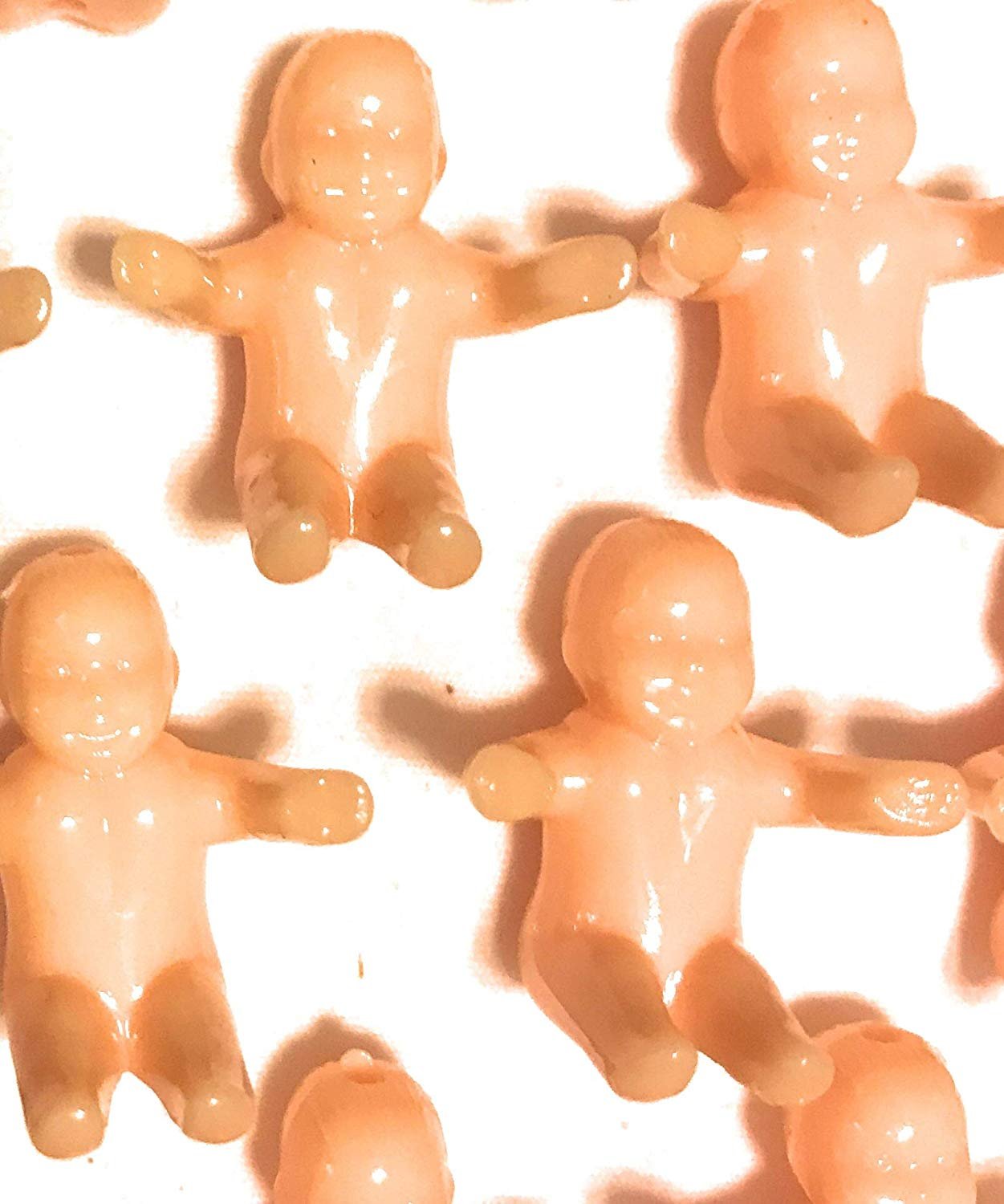 Plastic Babies for Baby Shower Games and King Cakes- 72 Pieces