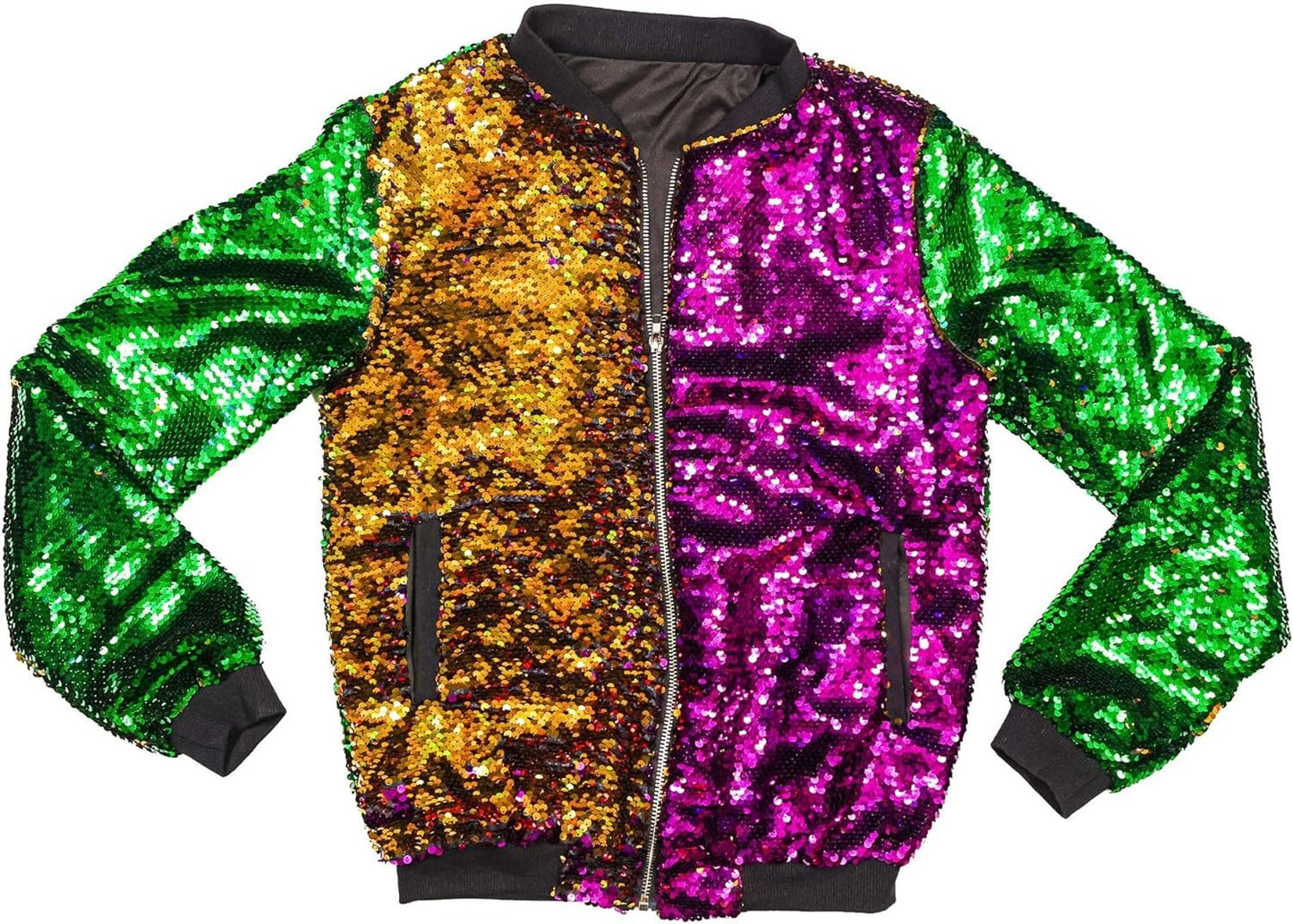 Reversible Mardi Gras Sequin Jacket for Women & Kids, Mardi Gras Outfit